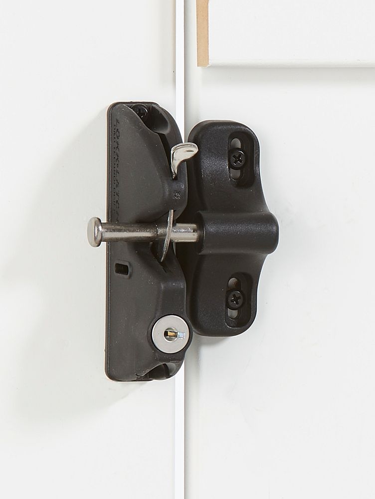 National Hardware N346-201 Lockable Gate Latch, 4-9/16, Black