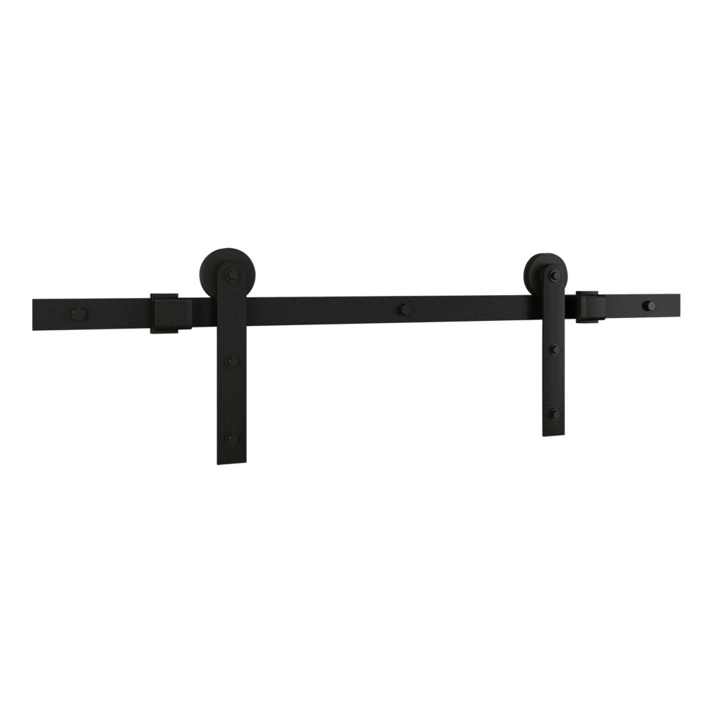 National Hardware Matte Black Indoor/Outdoor Barn Door Lock