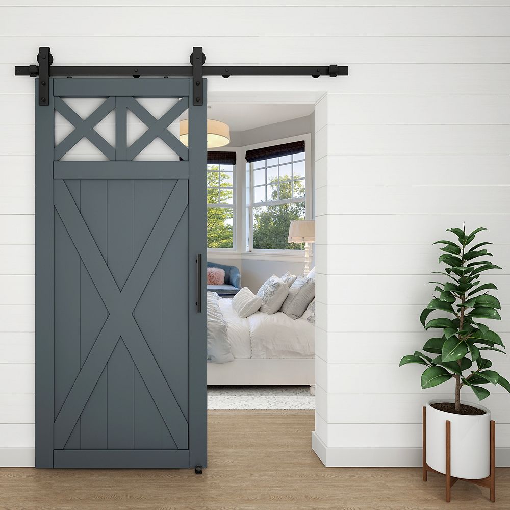 Designer Interior Barn Door Kit - Matte Black N700-005