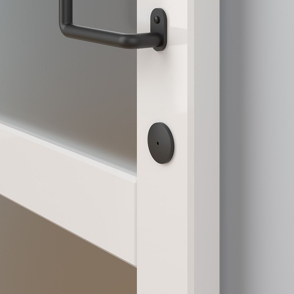 National Hardware Satin Nickel Indoor Barn Door Lock in the Barn