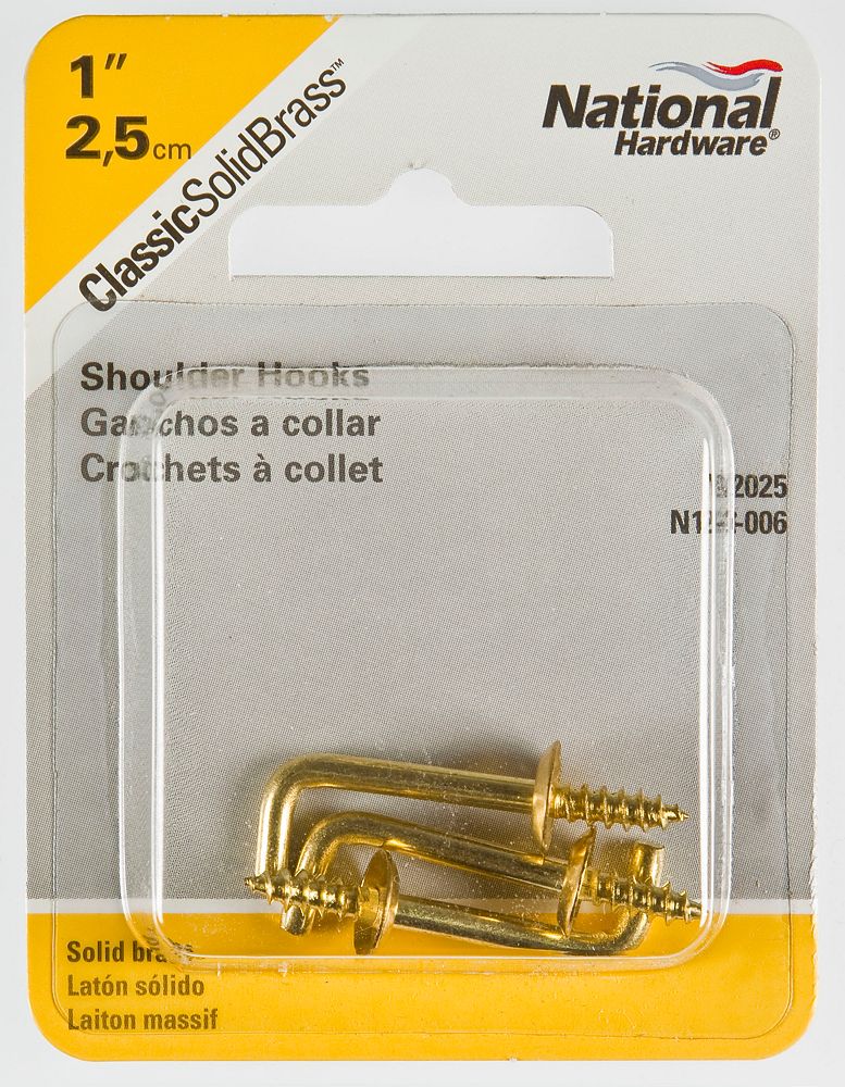 National Hardware N118-083 Hook And Eyes 1-1/2 Inch Solid Brass 2