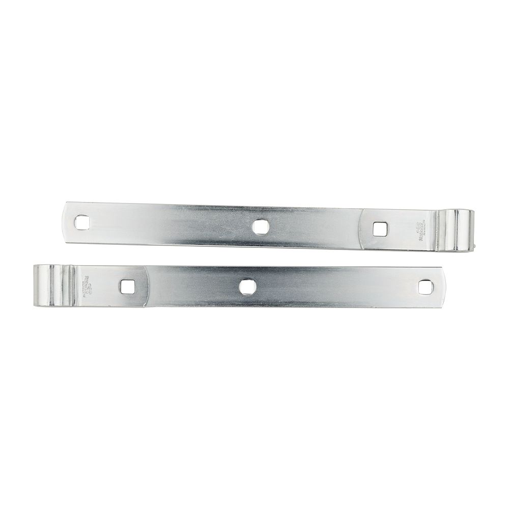 National Hardware N130-054 290BC Screw Hook/Strap Hinges in Zinc plated, 2  pack