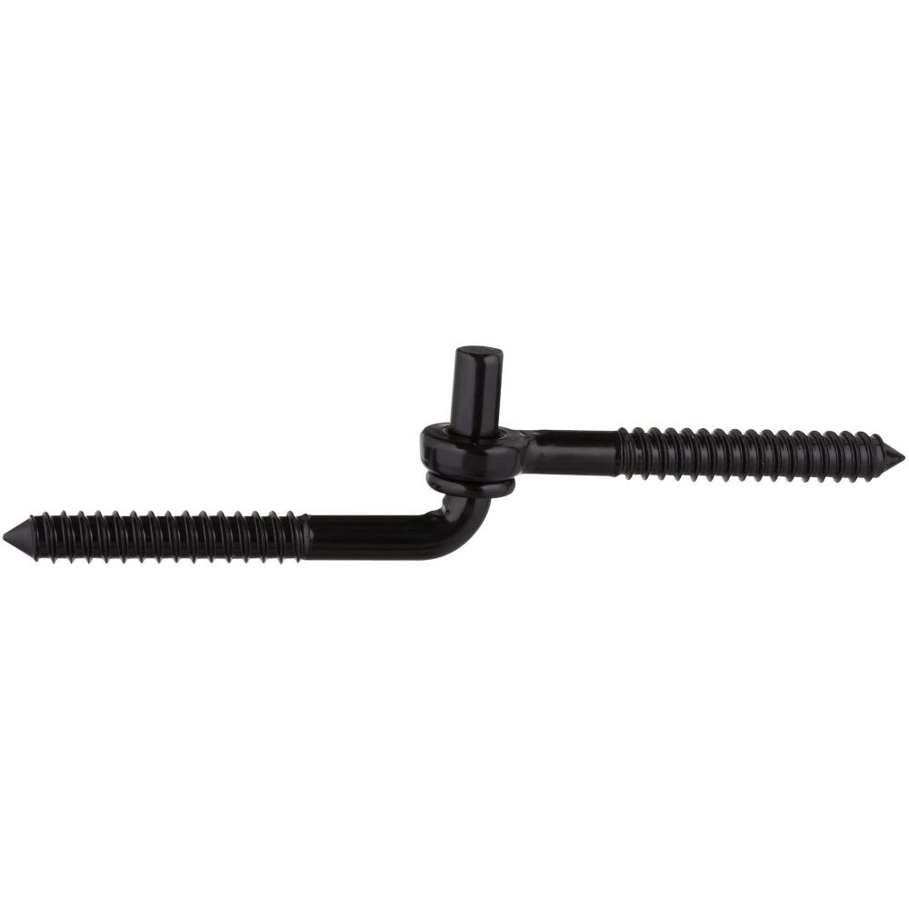 National 6 In. Spear Black Gate Hook - Roush Hardware