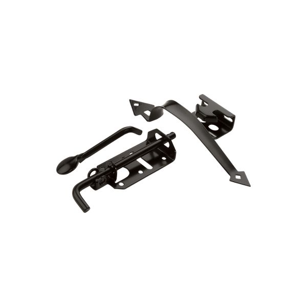 Ornamental Gate Latch - Black N178-616 | National Hardware