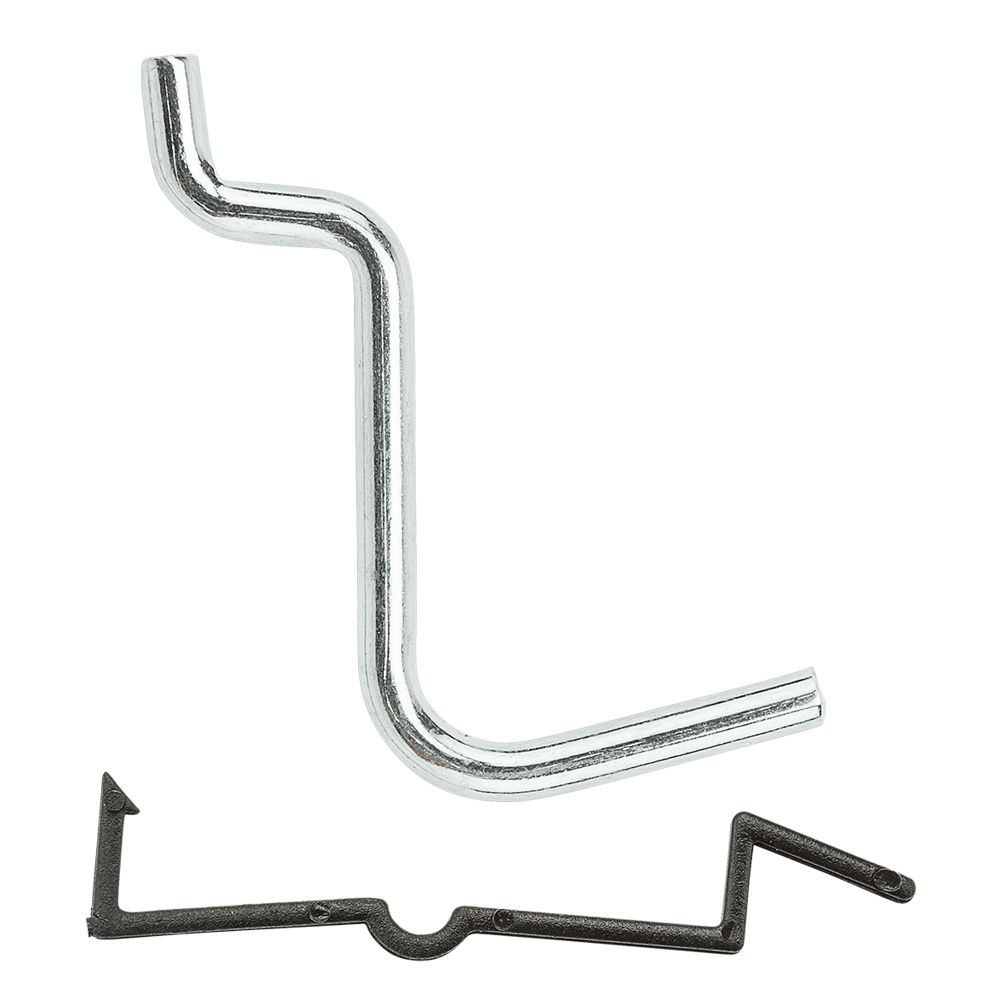 National Hardware N187-740 Single Heavy Duty Pegboard Hook 10 Inch Zinc  Plated Steel Bulk