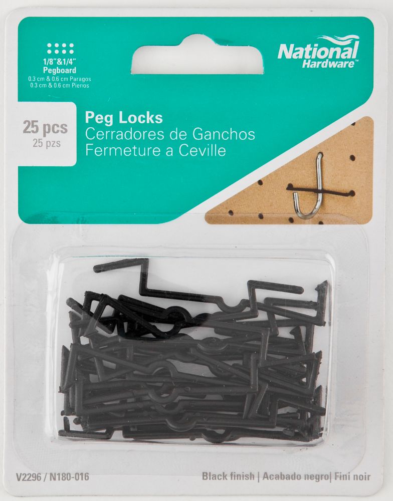 National Hardware N235-024 Multi Tool Holder 6 Double 1-1/2 Inch Hooks Rack  Bulk: Pegboard Hooks 1/8 Inch Multi Fit (886780015805-1)