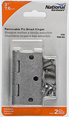PackagingImage for Removable Pin Broad Hinge