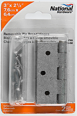 PackagingImage for Removable Pin Broad Hinge