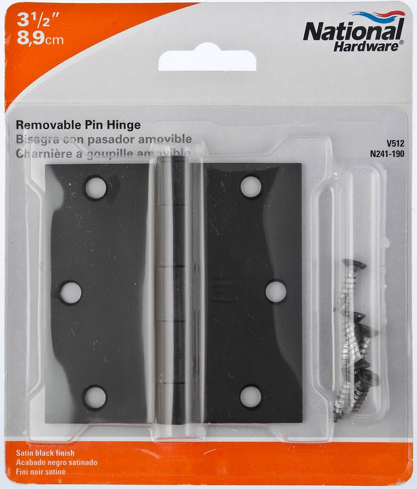 Door Hinge - Black N241-190 | National Hardware