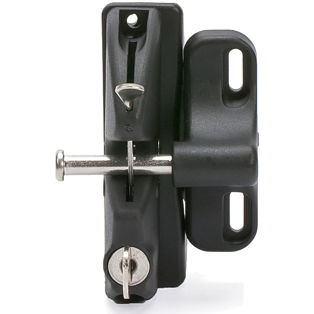 National Hardware N346-201 Lockable Gate Latch, 4-9/16, Black