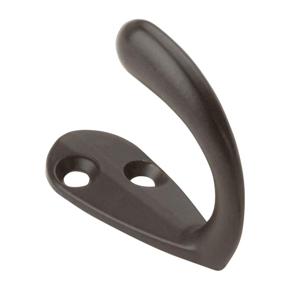 Franklin Brass B47254K-FB-C Napier 4-6/8 in. Coat and Hat Wall Hooks in Matte Black (4-Pack)