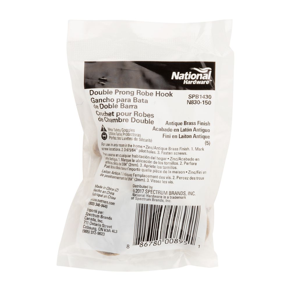 PackagingImage for Double Prong Robe Hook