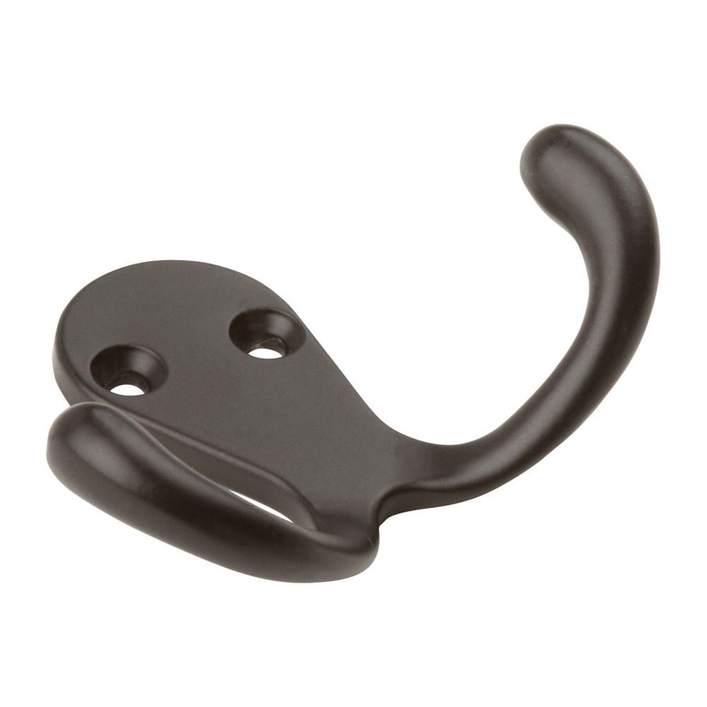 National Hardware N245-811 Under Shelf Double Coat Hook Brass 2 Pack:  Clothes Hooks Undershelf Mount (038613245815-2)