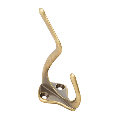 Details about   National Brass Finish Cast Coat Robe Hat Towel Hooks NOS PKG of 2 Made in USA 