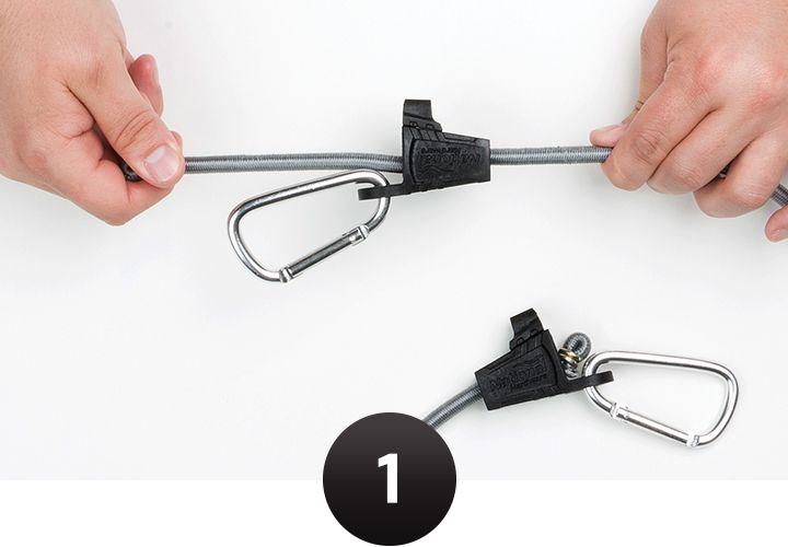 Adjusting bungee cord length